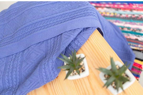 Фото - Плед полуторный Прованс Ажурный лавандовый 130х170 см (012496)