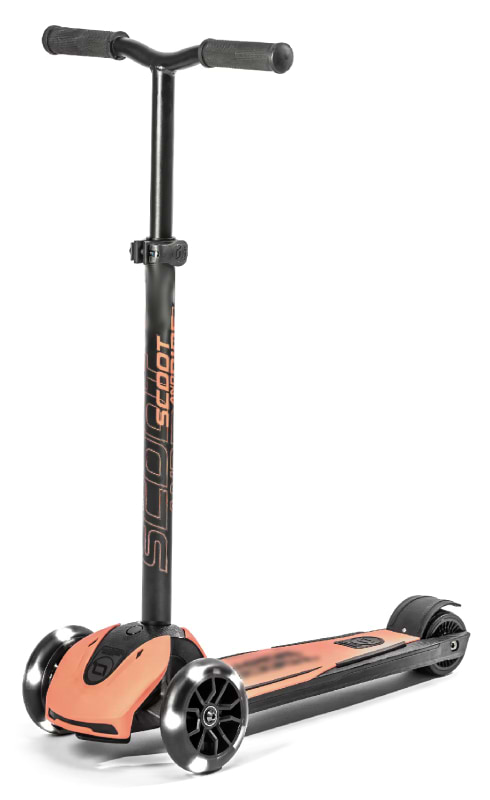 Трёхколёсный самокат Scoot&Ride Highwaykick-5 со светящимися колесами Персик (SR-190117-PEACH)