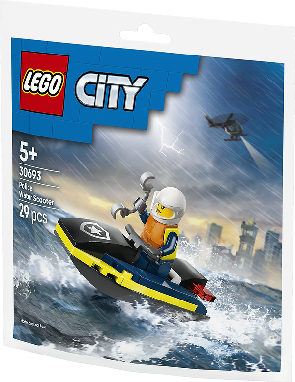 Фото - Конструктор LEGO City Поліцейський катер (30693)