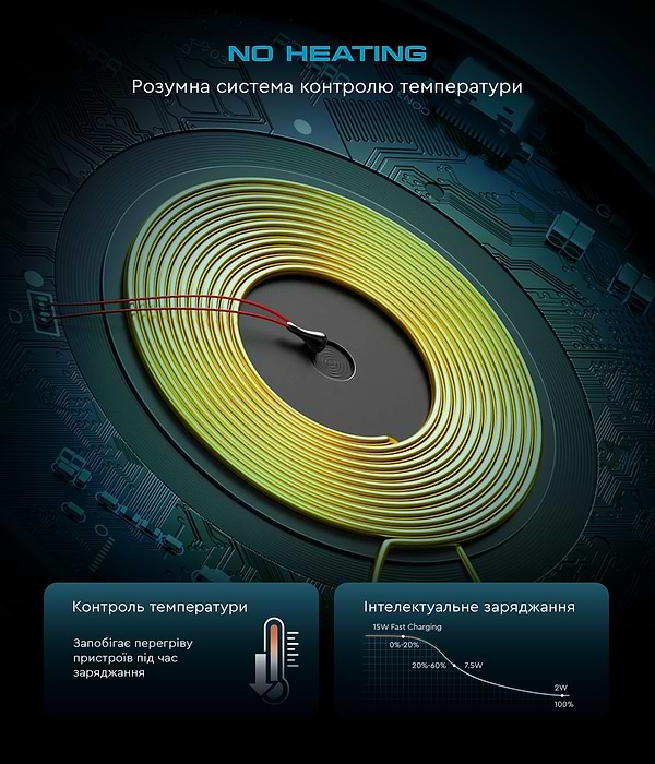 Фото - Беспроводное зарядное устройство Armorstandart Resolute Power AWC-44 Square 15W Black (ARM73178)
