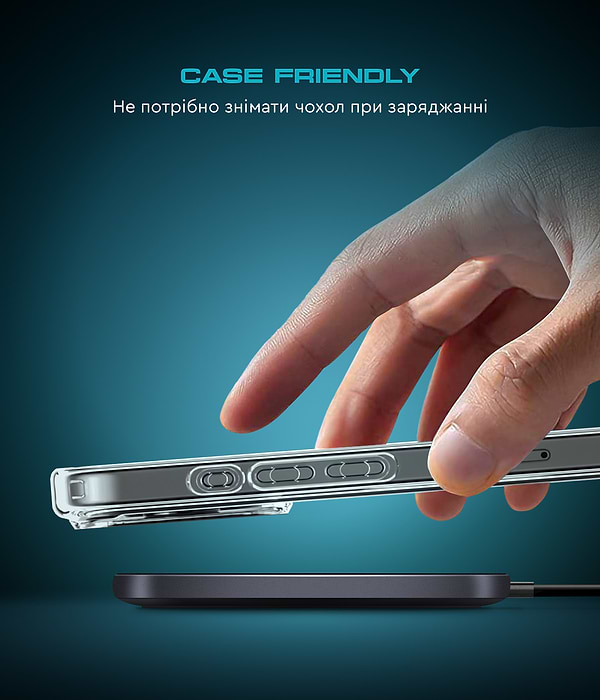 Фото - Беспроводное зарядное устройство Armorstandart Resolute Power AWC-44 Square 15W Black (ARM73178)