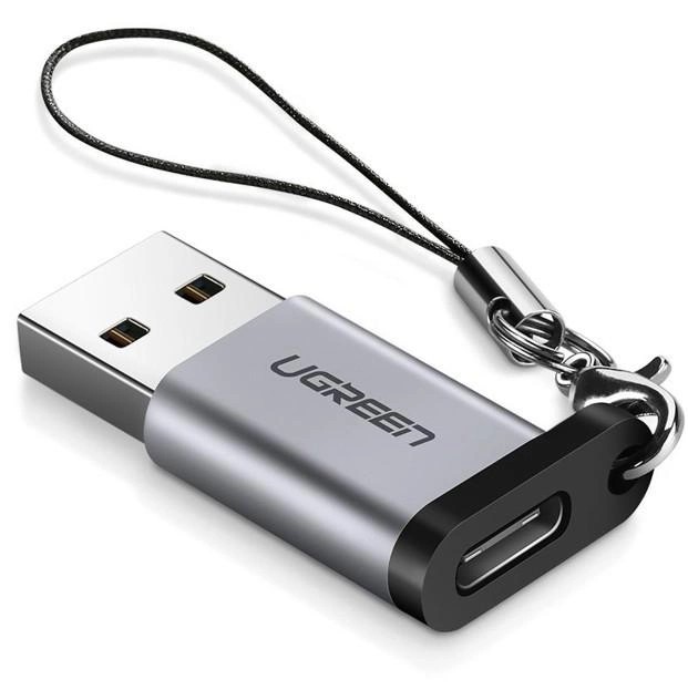 Фото - Переходник UGREEN US276 USB-A 3.0  Male to USB-C 3.1 Female Adapter Gray (50533)