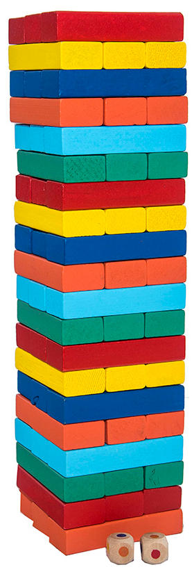 Фото - Настольная игра (5-7 лет) Strateg Дженга цветная "La Torre" (30758)