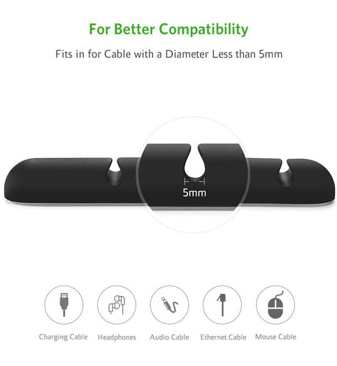 Фото - Органайзер для хранения кабелей UGREEN 2 pack Black (30762)