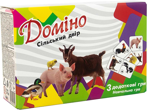 Фото - Настільна гра (3-4 роки) Strateg доміно "Сельсікй двір" (30766)