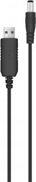 Кабель USB - DC ACCLAB USB to DC 5.5 х 2.5 мм 5V 1.5A 1 м Чорний - Фото 1