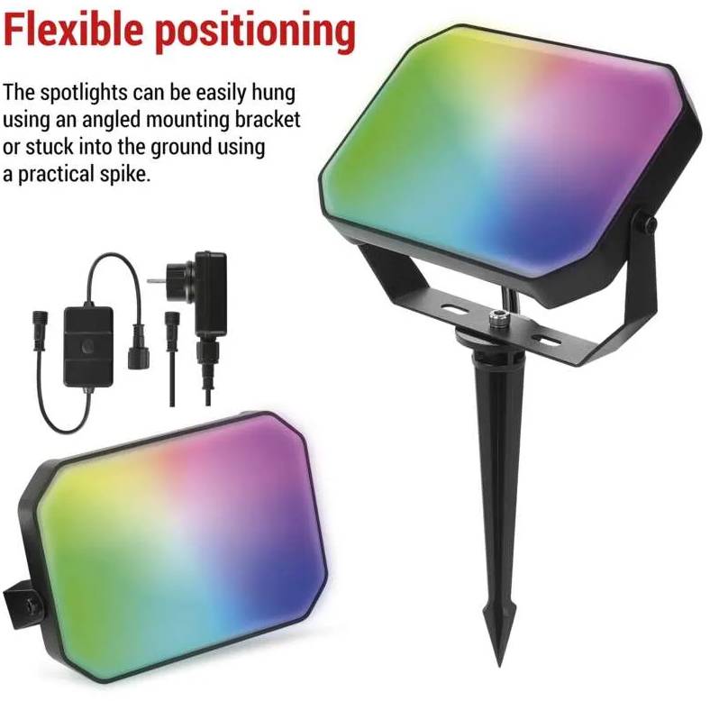 Фото - Светодиодный прожектор EMOS ZIW184R, комплект 3 шт, 14Вт, RGBIC, WIFI