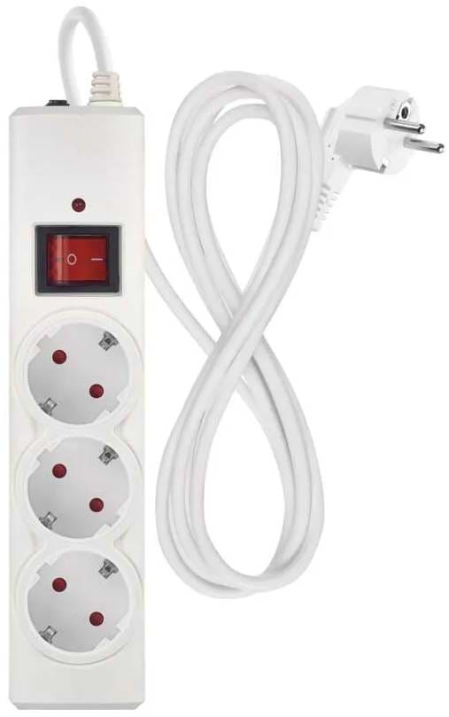 Сетевой фильтр EMOS P54213,3 розетки,1,5м.10A 2300Вт белый