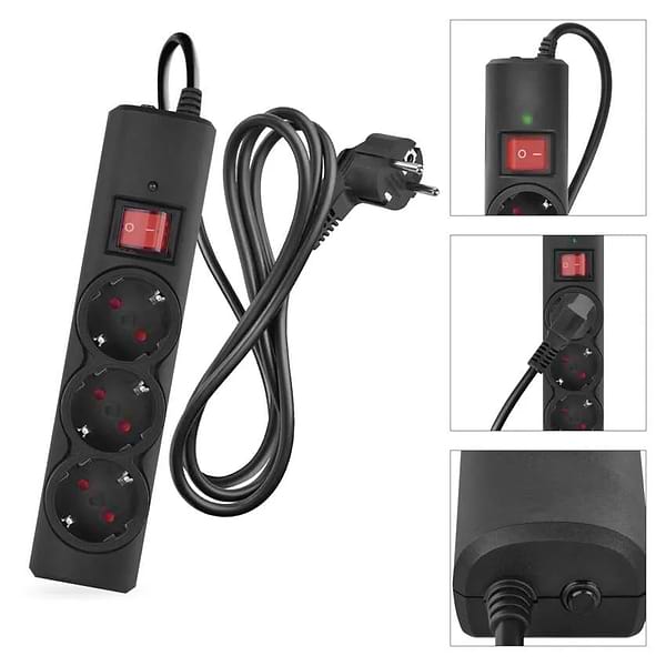 Фото - Сетевой фильтр EMOS P54214, 3 розетки, 1,5м.10A 2300Вт черный