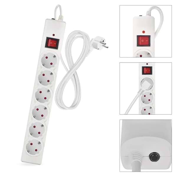 Фото - Сетевой фильтр EMOS P54215, 6 розетки, 1,5м. 10A 2300Вт белый
