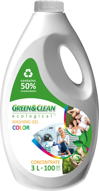 Гель для прання Green&Clean Professional д/кольор.речей 3 л., 100 циклів - Фото 1