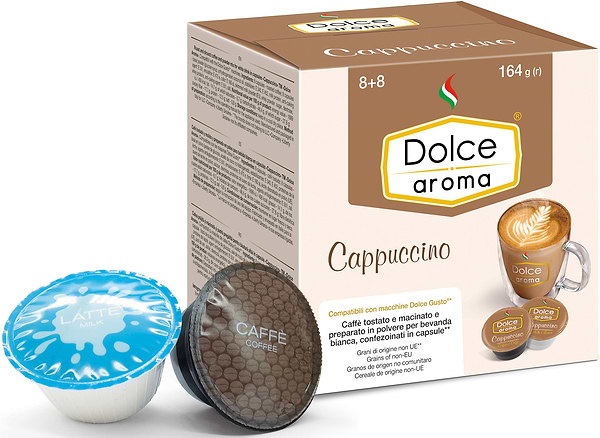 Фото - Кава у капсулах Dolce Aroma Cappuccino DG 16 шт.