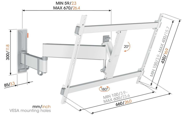 Фото - Крепление для телевизора Vogels TVM 3643 White