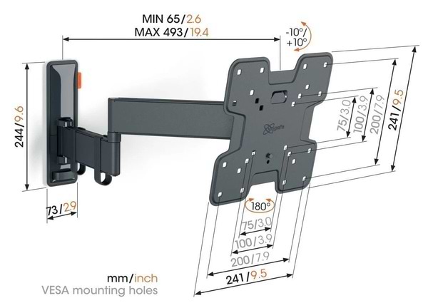 Фото - Кріплення для телевізора Vogels TVM 3243 Black