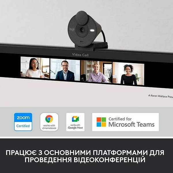 Фото - Веб-камера для компьютера Logitech BRIO 300 FHD Graphite (960-001436)