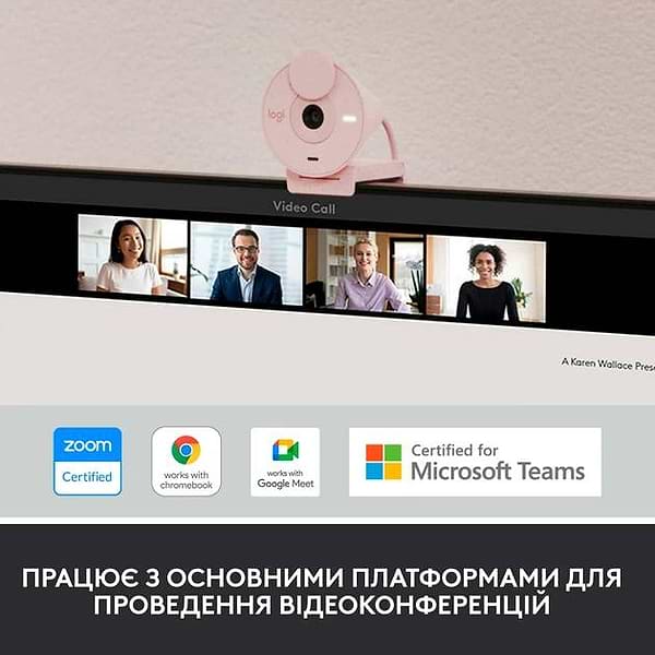 Фото - Веб-камера для комп'ютера Logitech BRIO 300 FHD Rose (960-001448)