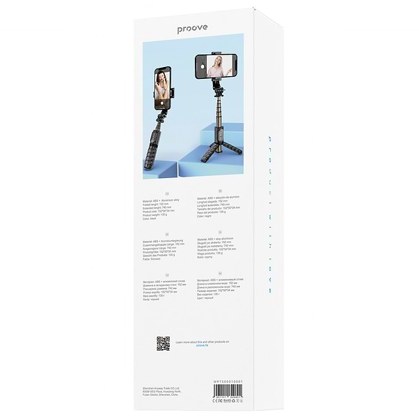 Фото - Трипод для селфи Proove Tiny Stick Selfie Stick Tripod black