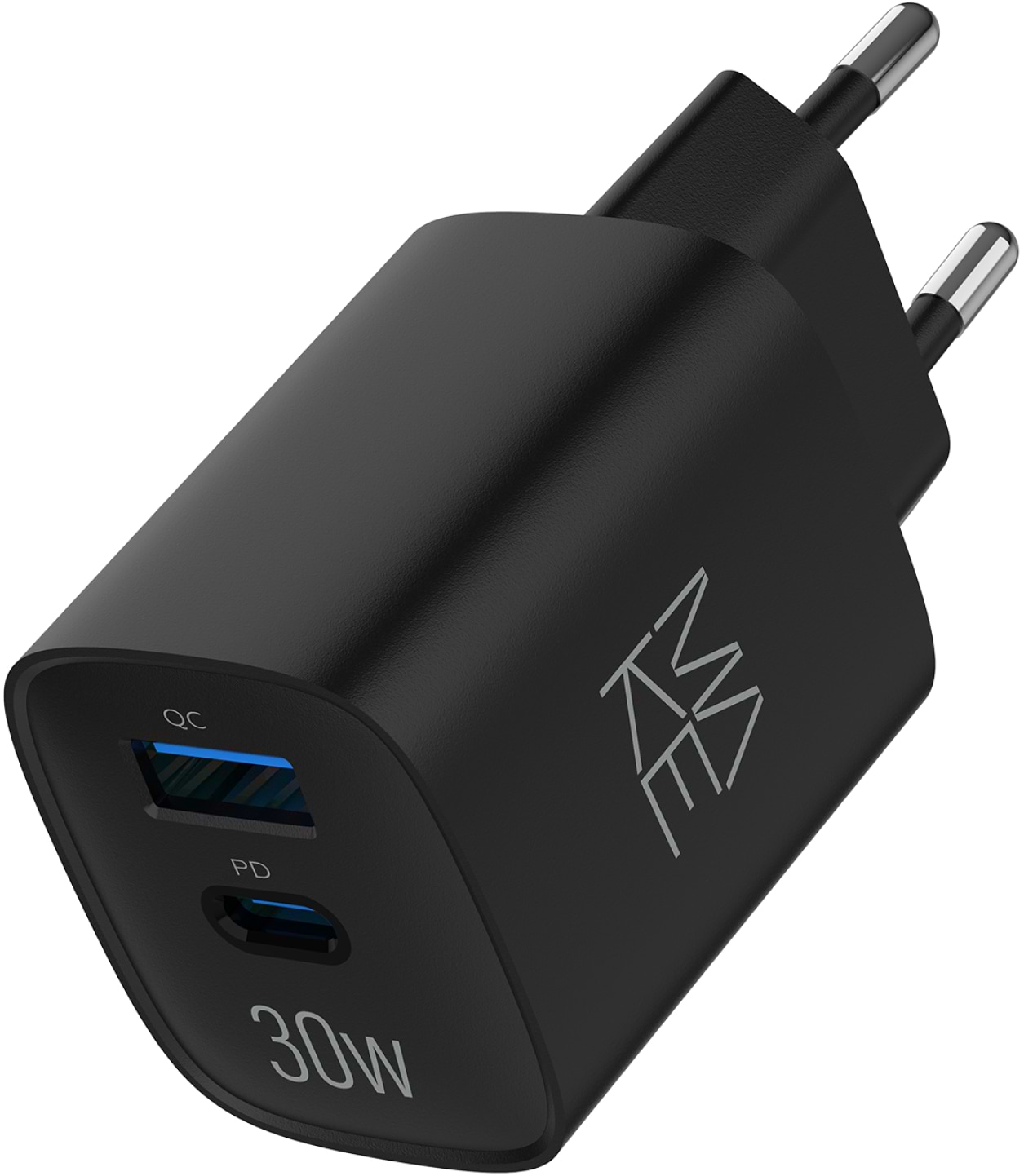 Сетевое зарядное устройство MAKE 30W GaN PD + QC3.0  Black (MCW-3021GBK)