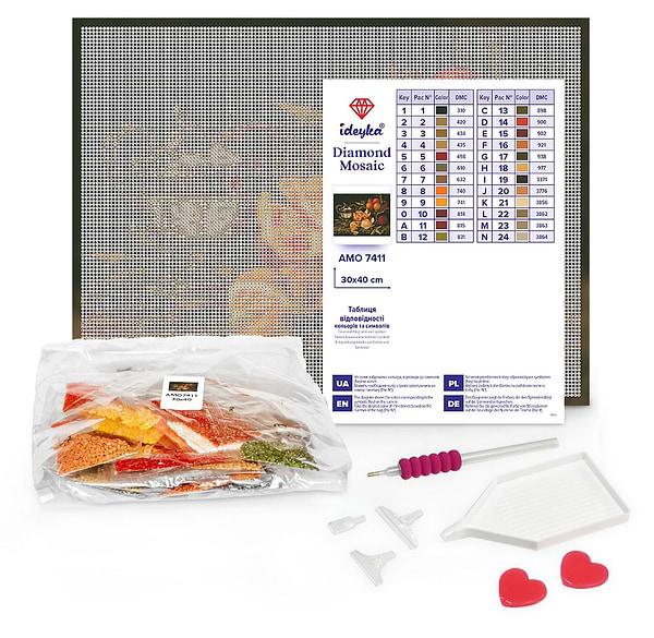 Фото - Алмазная живопись Ideyka Влюбленные котики 30x40 см (AMO8173)