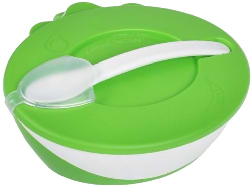Тарілка для малюка Canpol babies з ложкою зелена (31/406_gre) - Фото 1