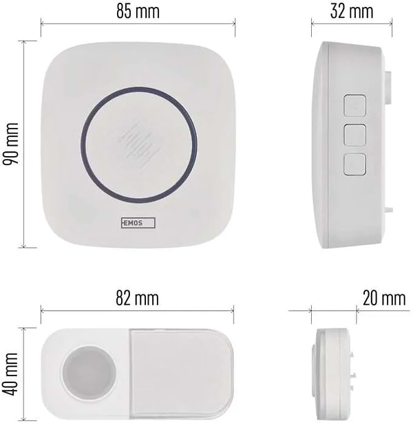 Фото - Беспроводной дверной звонок EMOS P5736 3xAA