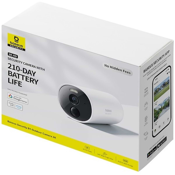 Фото - IP-камера Baseus Security B1 Outdoor Camera 2K White (S0SV002130)