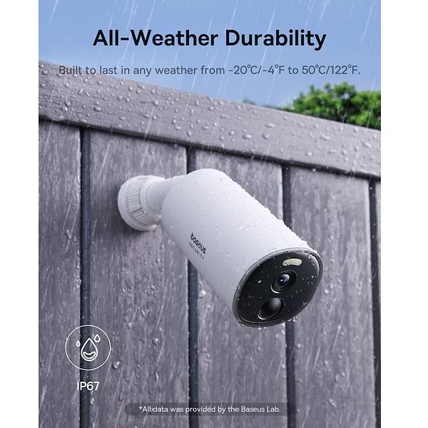 Фото - IP-камера Baseus Security B1 Outdoor Camera 2K White (S0SV002130)