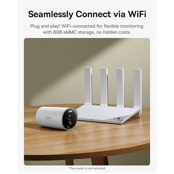 Фото - IP-камера Baseus Security B1 Outdoor Camera 2K White (S0SV002130)