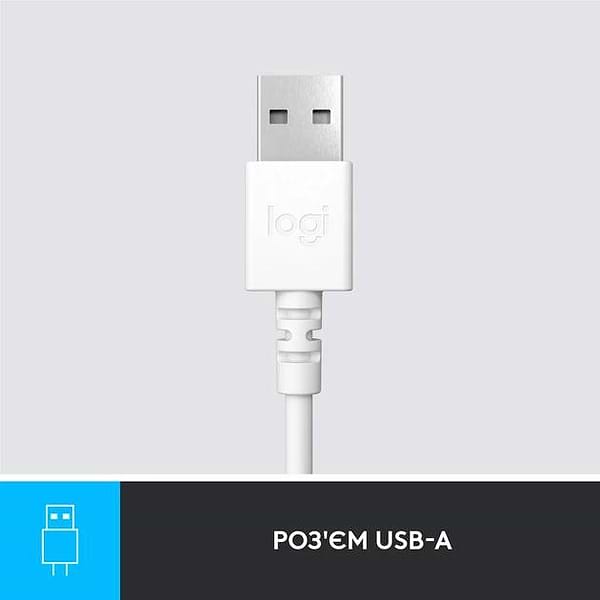 Фото - Гарнітура дротова Logitech H390 USB White (981-001286)