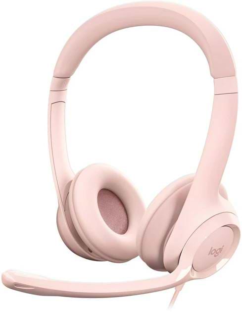 Гарнітура дротова Logitech H390 USB Rose (981-001281) - Фото 1