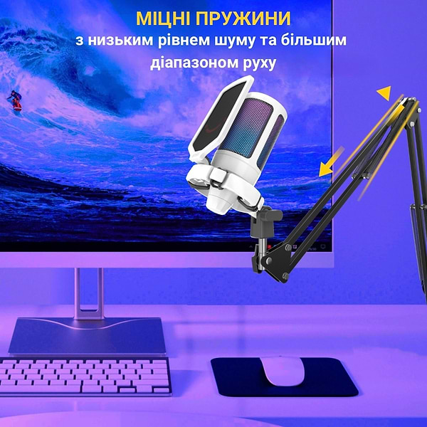 Фото - Мікрофон до комп'ютера Fifine A6TW USB White