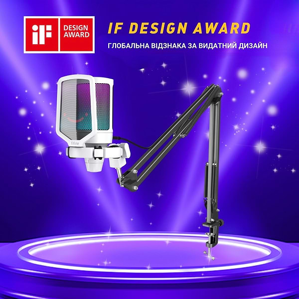 Фото - Мікрофон до комп'ютера Fifine A6TW USB White