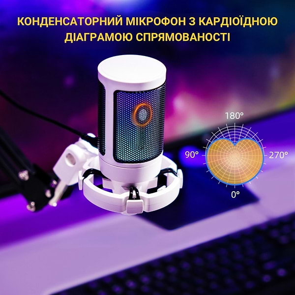 Фото - Мікрофон до комп'ютера Fifine A6TW USB White