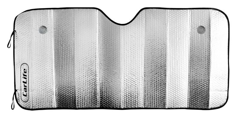 Шторка сонцезахисна для авто CarLife лобова 150х80 см срібна (SS150)