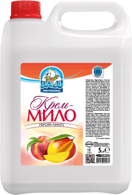 Рідке мило для рук BALU Персик-Манго, кан. 5 л