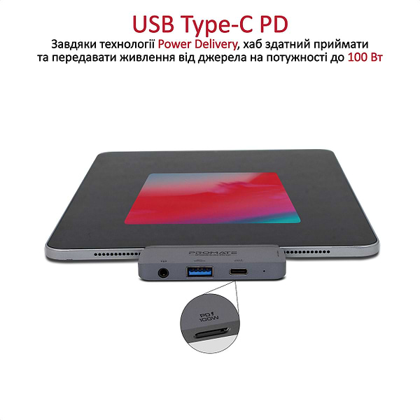Фото - Хаб USB Promate Padhub-Pro.Grey