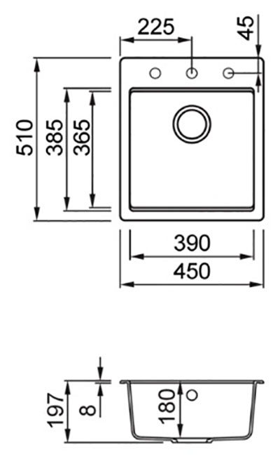 Фото - Мийка кухонна Elleci TIME 102 on top bianco soft 39