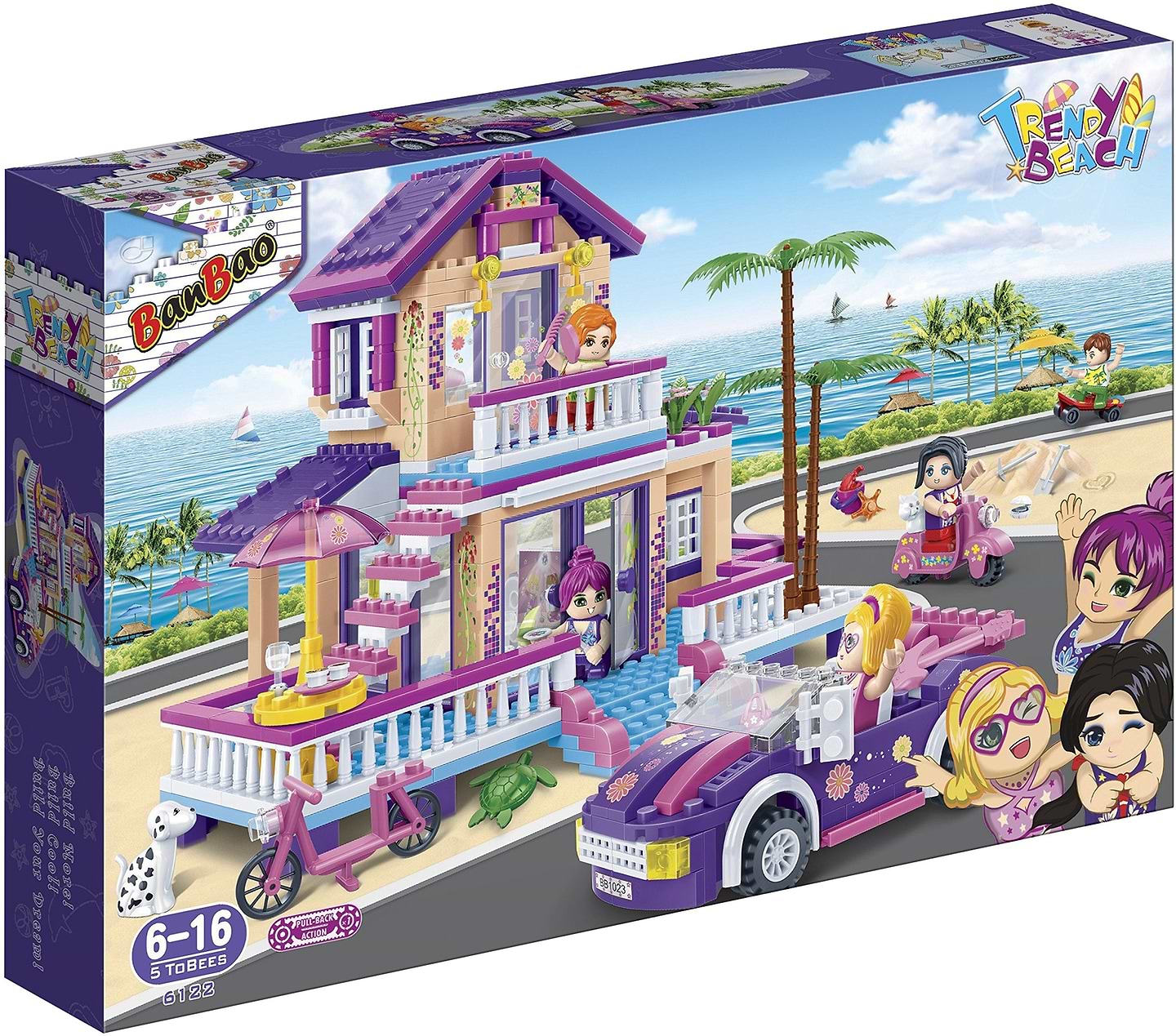 Пластиковий конструктор Banbao "Модний пляж" (565 елм.) Вілла (6122)