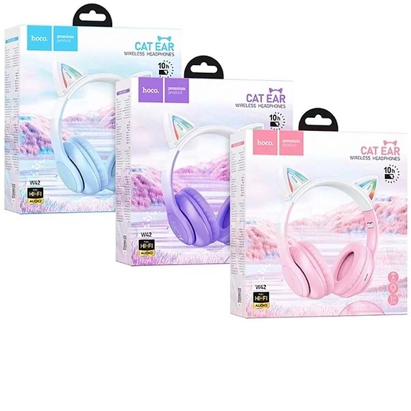Фото - Наушники полноразмерные беспроводные HOCO W42 Cat Cherry Blossom (6931474795847)