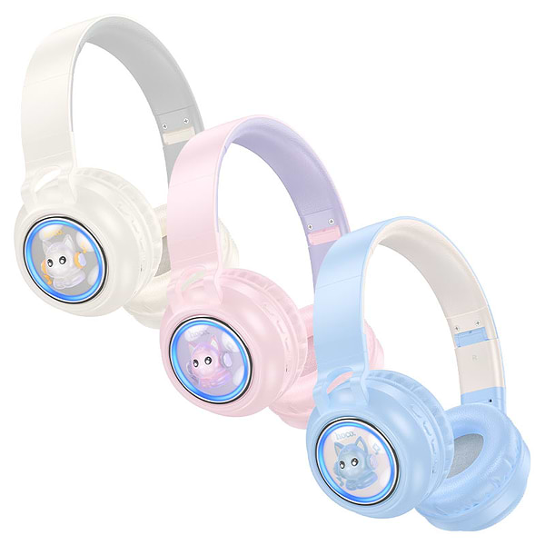 Фото - Наушники накладные беспроводные HOCO W50 Cute fun BT headphones Milky white (6942007619578)
