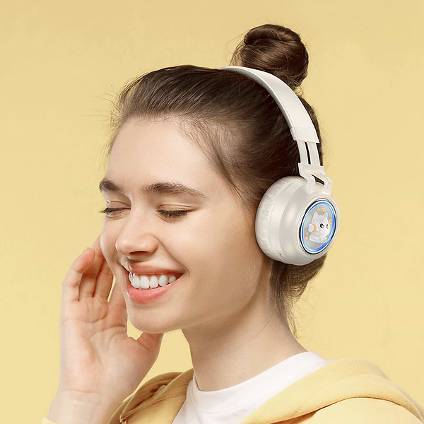 Фото - Наушники накладные беспроводные HOCO W50 Cute fun BT headphones Milky white (6942007619578)