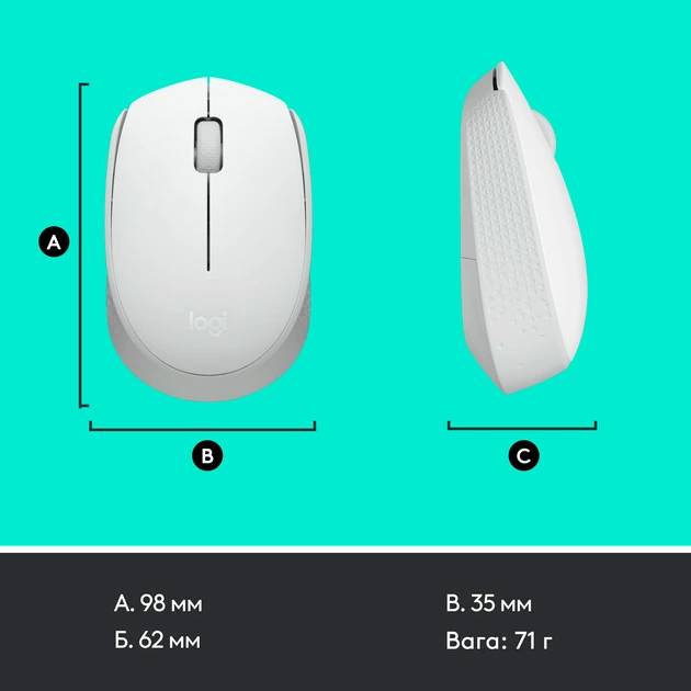 Фото - Миша бездротова Logitech M171 White (910-006867)