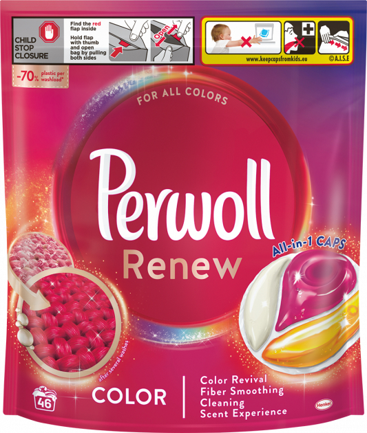 Капсули для прання Perwoll д/кольорових речей, 46шт - Фото 1