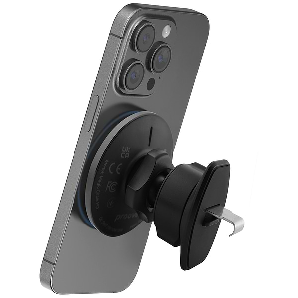 Фото - Автотримач з бездротовою зарядкою Proove Magic Circle Pro 15W Black (479250001)