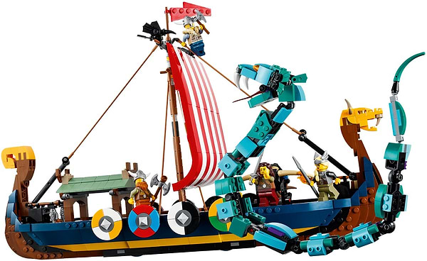 Фото - Конструктор LEGO Creator Корабель вікінгів і Мідгардський змій (31132)