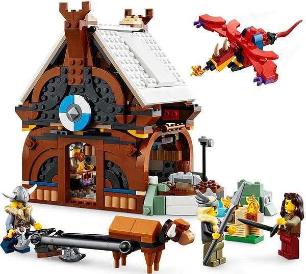 Фото - Конструктор LEGO Creator Корабель вікінгів і Мідгардський змій (31132)