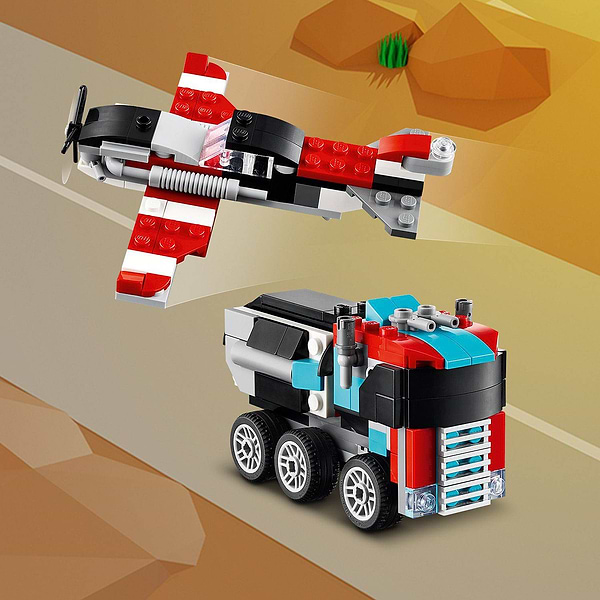 Фото - Конструктор LEGO Creator Бортовой грузовик с вертолетом (31146)