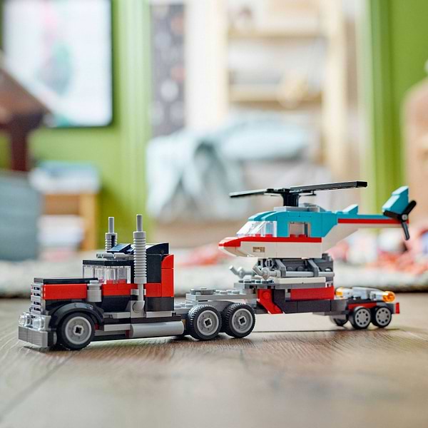 Фото - Конструктор LEGO Creator Бортовой грузовик с вертолетом (31146)