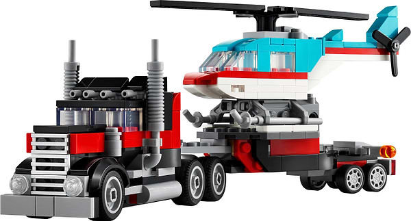 Фото - Конструктор LEGO Creator Бортовой грузовик с вертолетом (31146)