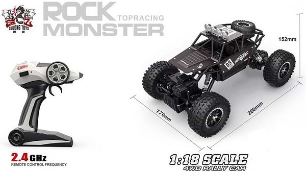 Фото - Радиоуправляемая машинка 1:18 Sulong Toys Off-Road Crawler – Super Speed (матовый коричн., аккум. 4.8V, метал. корпус) (SL-112RHMB)